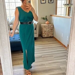 Teal maxi dress NWT